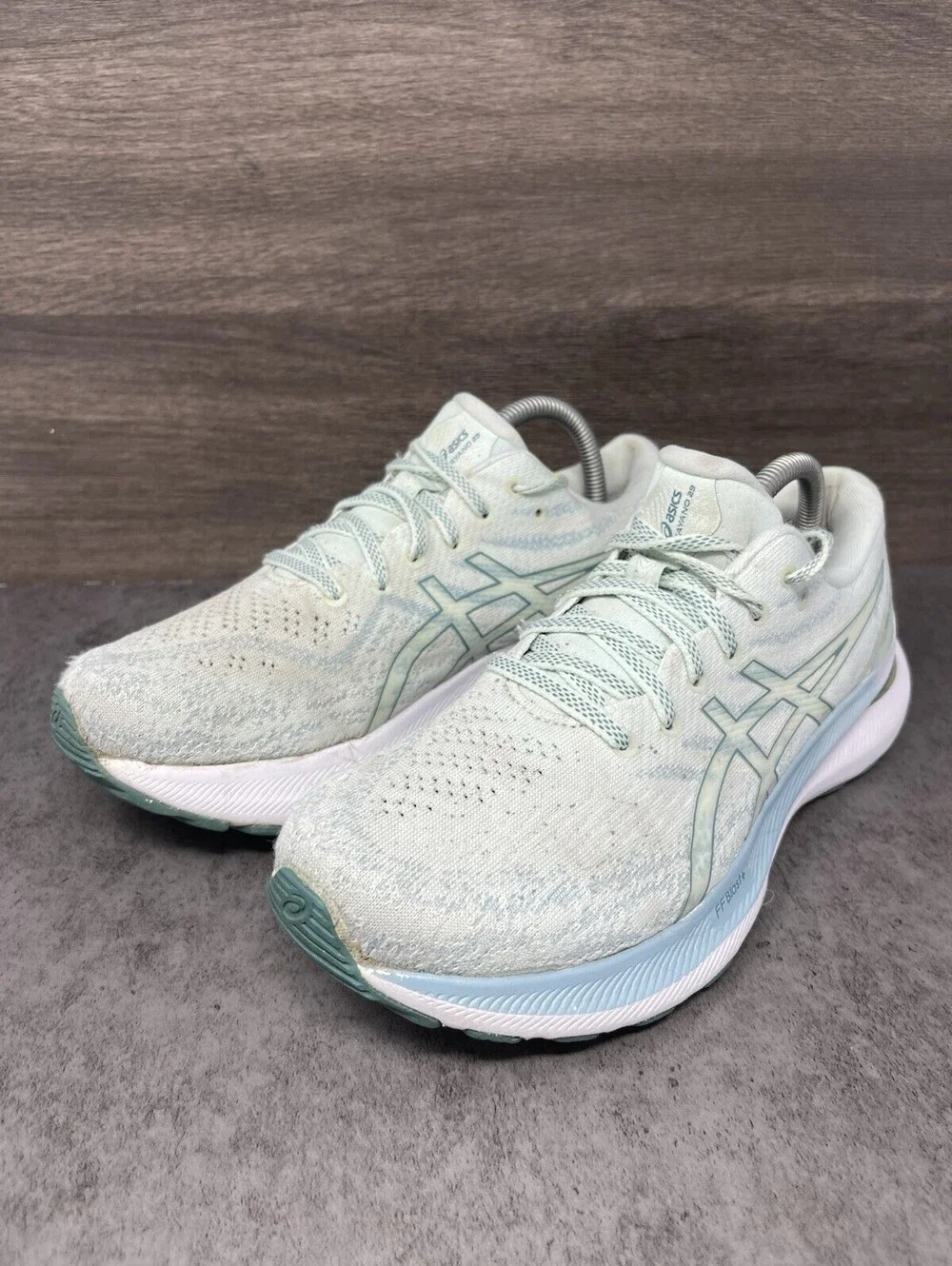 ASICS Gel Kayano 29 Womens Size 9.5 White Mint FF Blast Plus Running 1012B272